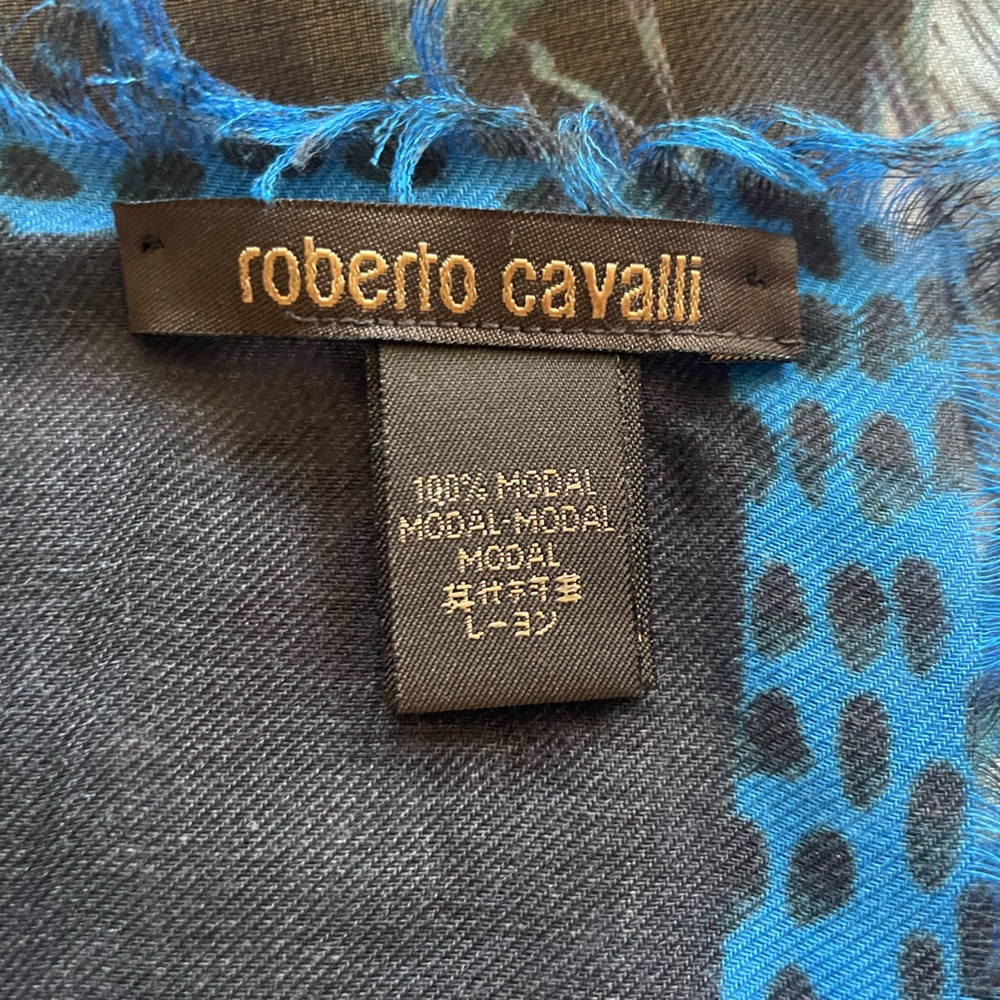 Roberto Cavalli Floral Modal Scarf/Wrap - Picture 6 of 12